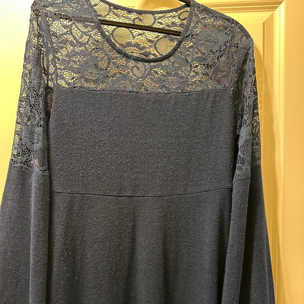 Navy sweater dress